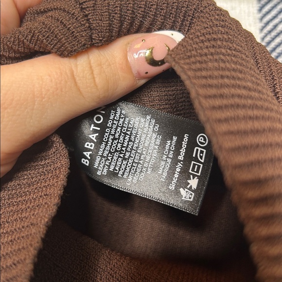 Aritzia Babaton Brown Mocha Knit Sculpt Crop Tank - Picture 4 of 5